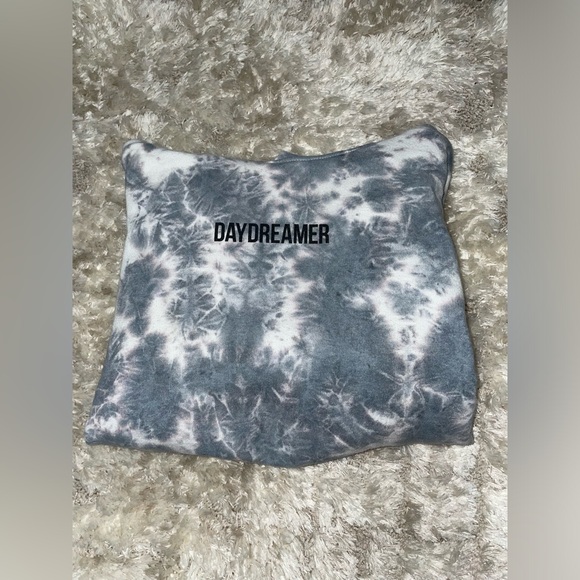 Gray and White Tie Dye Hoodie - Picture 3 of 5